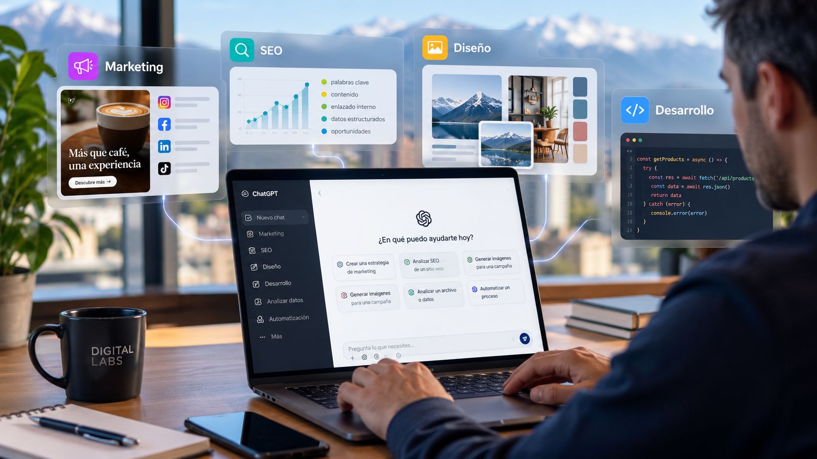 ChatGPT aplicado a marketing, SEO, diseño y desarrollo web en empresas