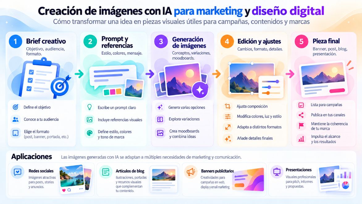 Creación de imágenes con inteligencia artificial para marketing y diseño digital